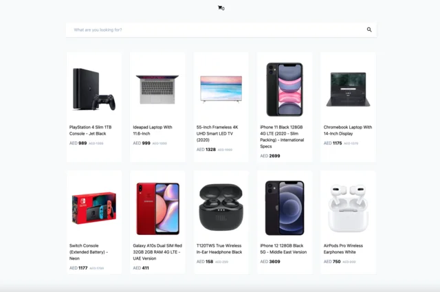 Simple E Commerce Website (React.js)